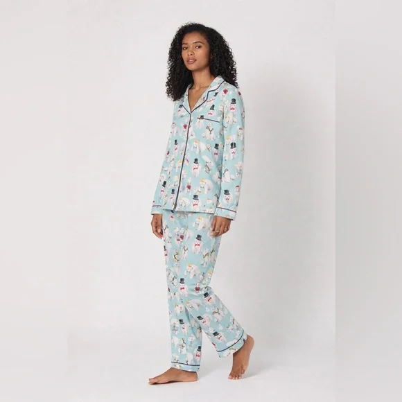 BedHead Pajamas M Organic Cotton Polar Bear Print Made USA - Picture 1 of 16